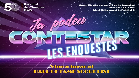 Cartell sobre la Participació d'Enquestes d'aquest semestre